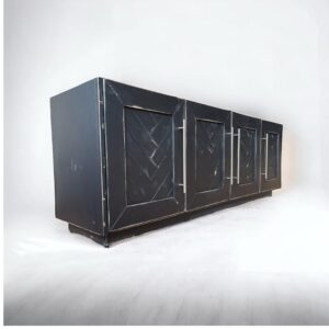 Buffet rústico estilo mosaico negro decapado