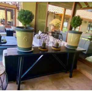 Arrimo rústico negro decapado