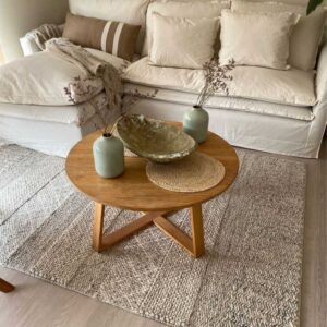 Mesa de centro rústica minimalista