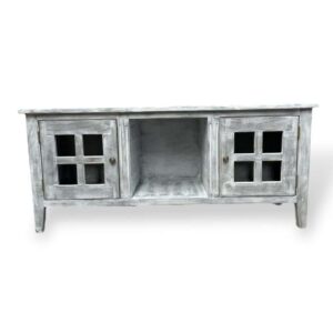 Rack rústico color gris y blancos