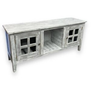 Rack rústico color gris y blancos