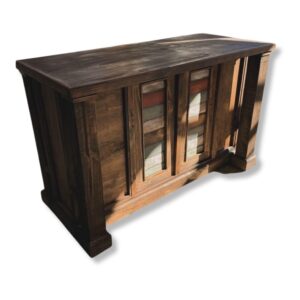 Isla rústica color madera