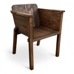 Sitial de madera color nogal