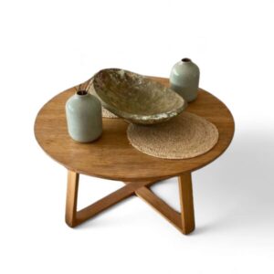 Mesa de centro rústica minimalista