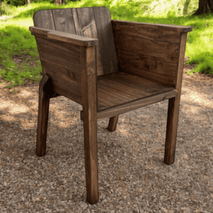 Sitial de madera color nogal