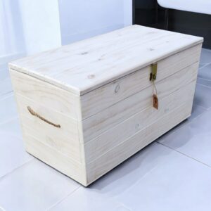 Baúl rústico color blanco