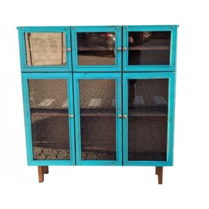 vitrina rustica 6 puertas