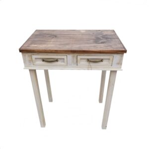 Escritorio Rustico de dos cajones, colores de cubierta a elección