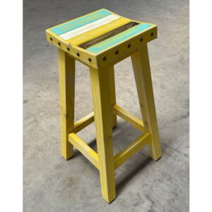 taburete rustico decapado