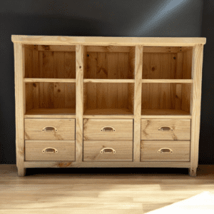 buffet rústico 6 cajones