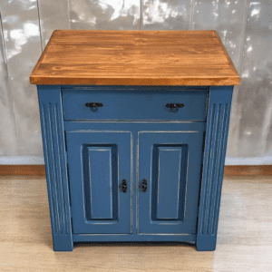 Mueble almacenamiento rústico cava, color petróleo viejo