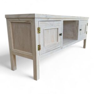 Rack rústico dos puertas blanco albayalde