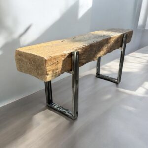 banqueta durmiente de roble