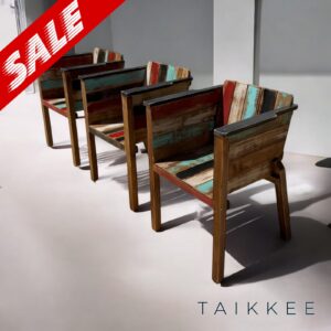 Pack 3 sitiales rústicos vintage con patina de colores