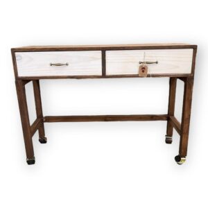 Escritorio rústico desplazable 2 cajones, colores a elección