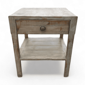 velador rústico con cajon