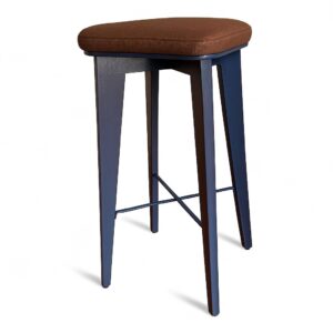 taburete industrial tapizado con eco cuero