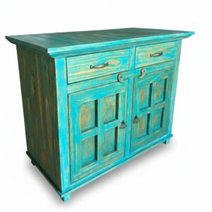 Buffet rústico color petróleo decapado