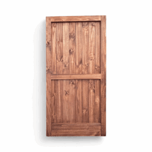 Puerta Rústica de Madera color nogal  – Estilo Granero Personalizable