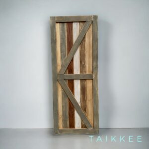 Puerta Rústica de Madera patina de colores – Estilo Granero Personalizable